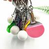 3D Table Tennis Pendant Keyrings Keychains Sports Small Table Pingpong Keychain Cute Sports Keychain Pingpong Pendant