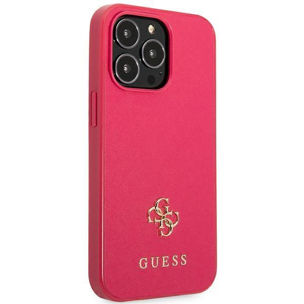 Guess Guhcp13Lps4Mf Iphone 13 Pro / 13 6,1 Różowy/Pink Hardcase Saffiano 4G Small Metal Logo
