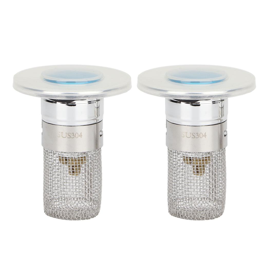 2PCS Sink Drain Filter Stainless Steel Anti Smell Anti Clog Pop Up Drain Stopper Hair Catcher for Bathroom Kitchen Wash