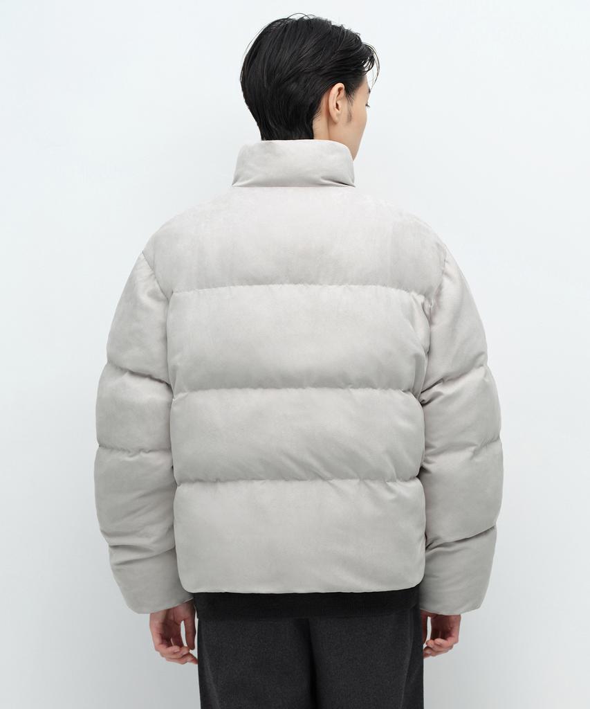 Musinsa Standard Daily Puffer Synthetic Suede Short Padded Jacket [Dusty Cream]