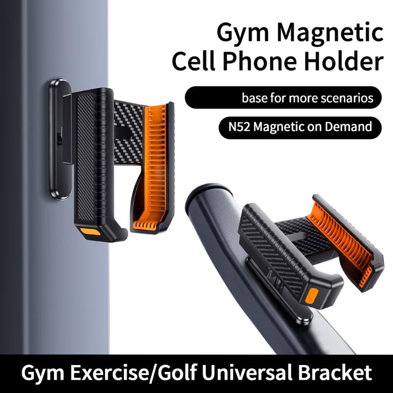Tragbare Magnetische Handyhalterung für Fitnessgeräte Outdoor-Sportarten Starke Magnete Saugfuß-Design
