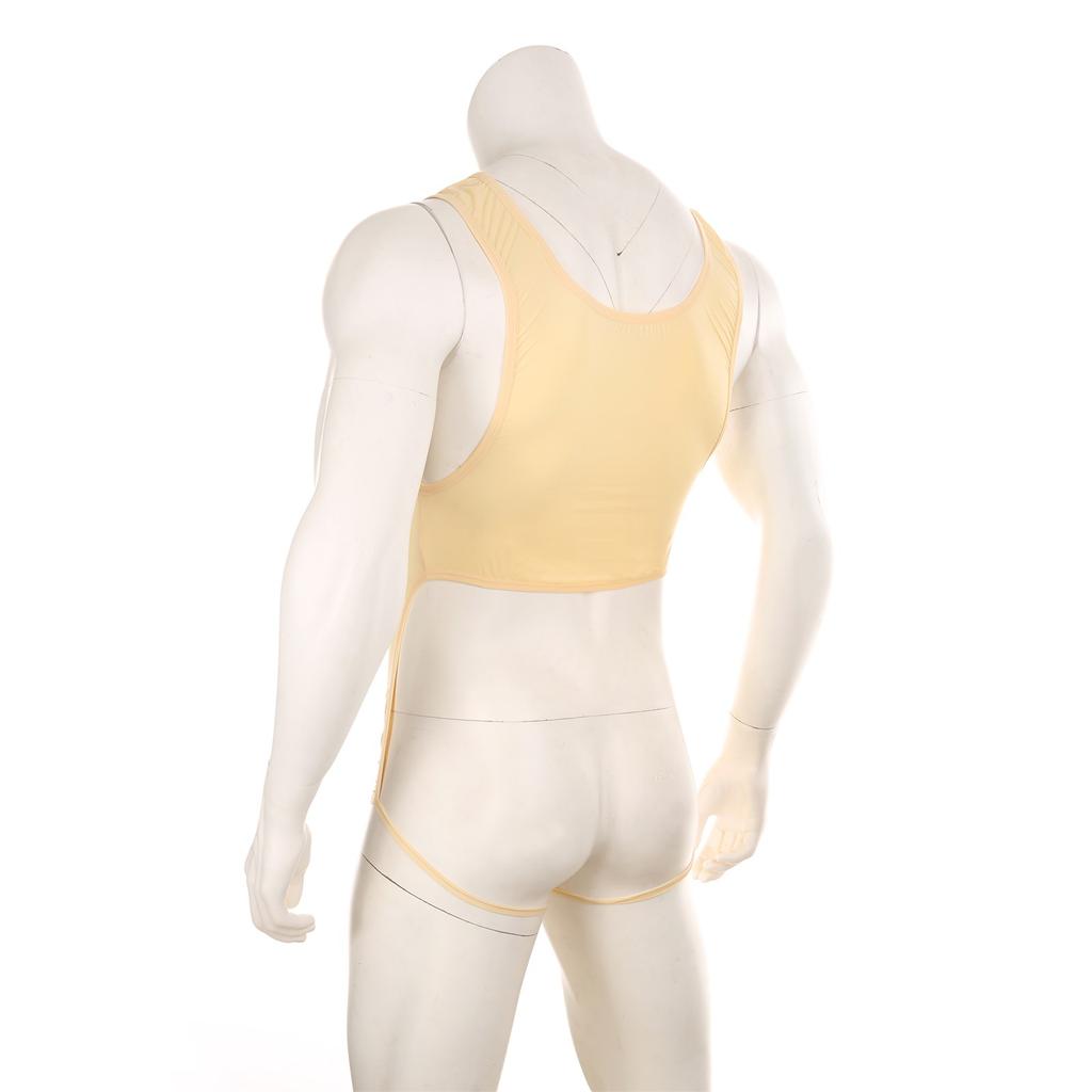 Îmbrăcăminte erotică dintr-o singură piesă pentru bărbați Lenjerie fără spate Vestă sexy Colanți gay Body