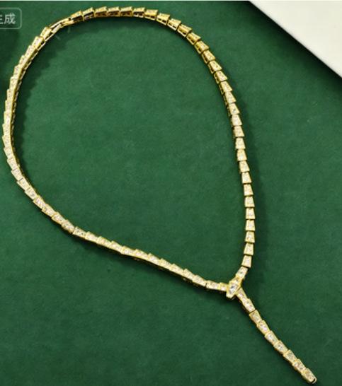 Snake Necklace Exaggerated Light Luxury Collarbone Chain Fashionable Versatile High Sense Snake Collar Accessories Temperament Women