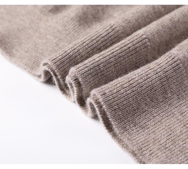 Men's Medium-Thick Solid Color Worsted Wool Turtleneck Sweater