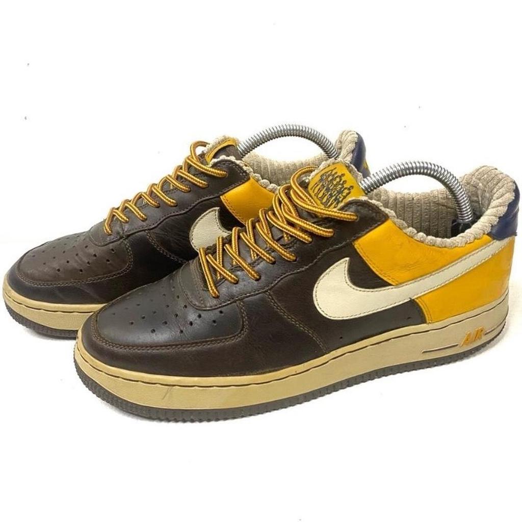 Nike Air Force 1 Premium Rens Men Sneakers Brown Brqebrn Brch-Pr-Gold-Midn-Nvy 313641-222