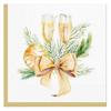 20 serviettes en papier 33 x 33 cm Coupe de champagne noel fete