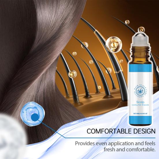 1/2/3Pcs 10ml Hair Care Essential Oil Roller Applicator Prevent Hair Loss Nourish Roots Quick Absorption