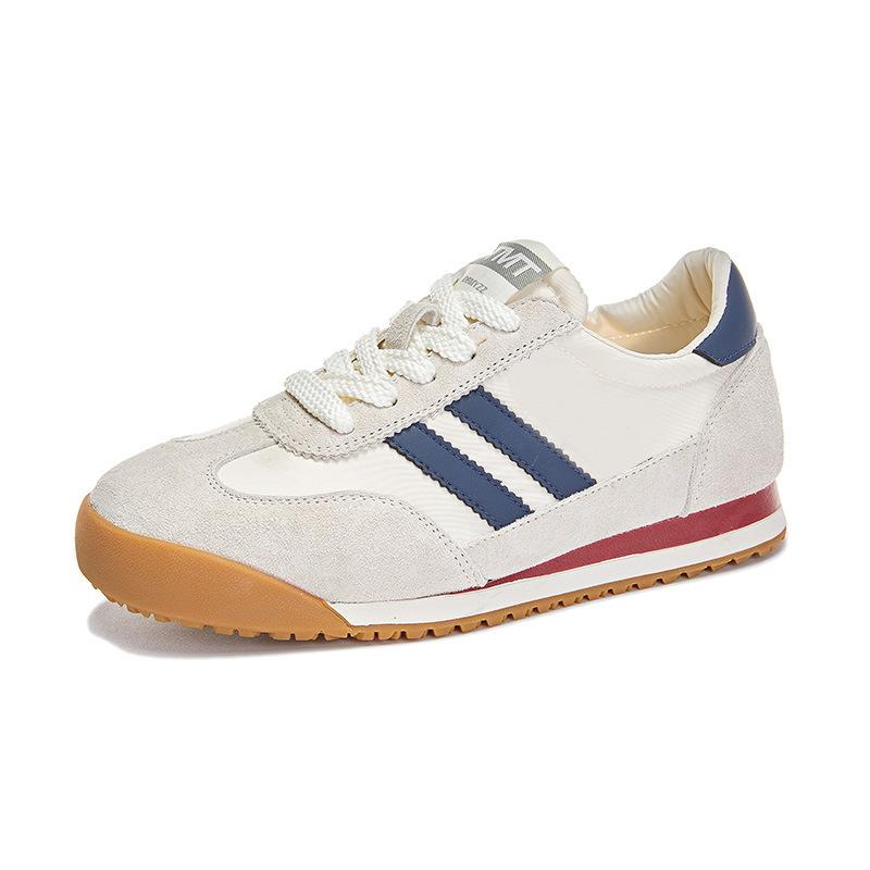 Leather German Training Shoes Women's 2025 Summer New Flat-bottomed Sports Little White Shoes Casual Versatile Forrest Gump Shoes Retro Women's Shoes