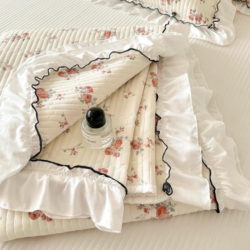 Bonenjoy Tagesdecke Gestepptes Bettlaken Einzel-/Doppelbettüberwurf Blumenmuster Matratzenschoner Weiche Laken cubrecama (Kein Kissenbezug)