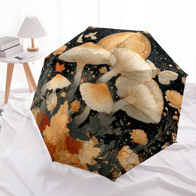 Dreamy Garden Castle Pattern, Automatic Folding Umbrella, Portable and Foldable Design, 8 Ribs, a Christmas or Birthday Gift.