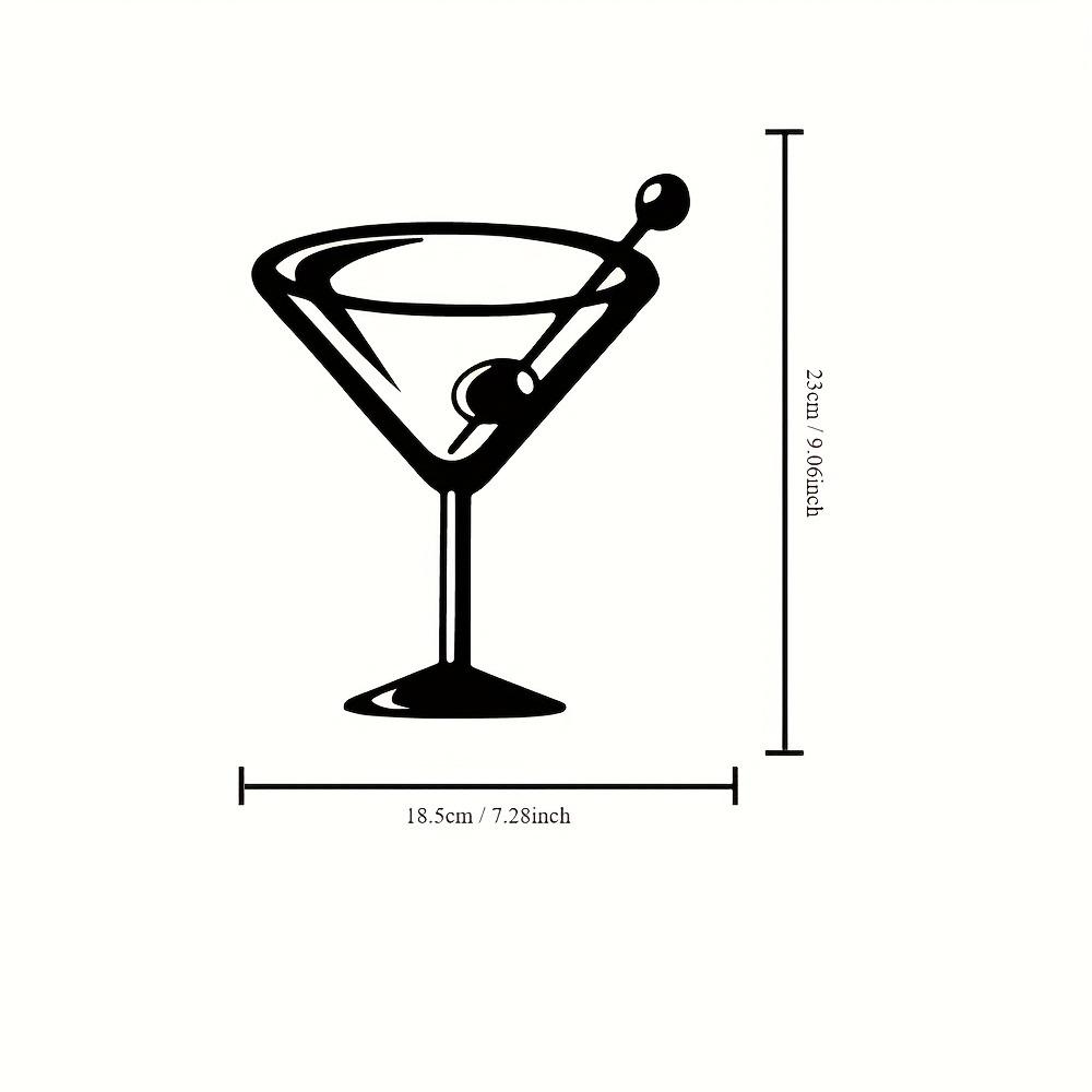 

Metal Wall Art Martini Decor, Cocktail Mural for Bar, Alcohol Gift, Gin Print, Home Pub Painting чёрный