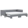 Vidaxl Sofa Rozsuwana Z Materacami, Jasnoszara, 90X190 Cm, Tkanina