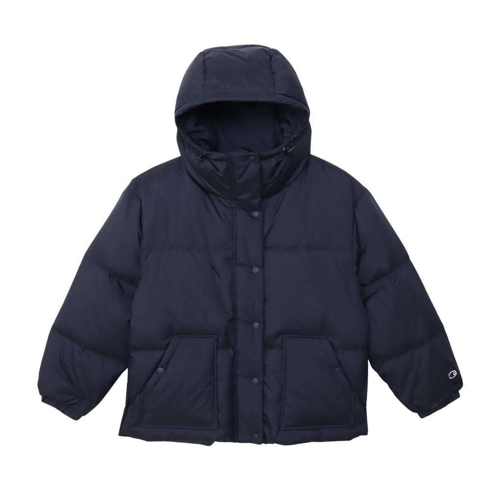 Champion Long Sleeve Hooded Jacket with Embroidered Script Midnight Blue Women's Zip-Down Logo, CW-C605,