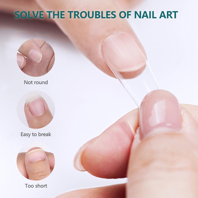 Nailpop Transparent Fake Nail Acrylic Tips Press On Nails Coffin Traceless and Ultrathin False Nails Accessories Tools 120pcs