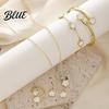 Sparkling Rhinestones Jewelry Set 5Pcs/Set Women Lucky Flower Decor Necklace