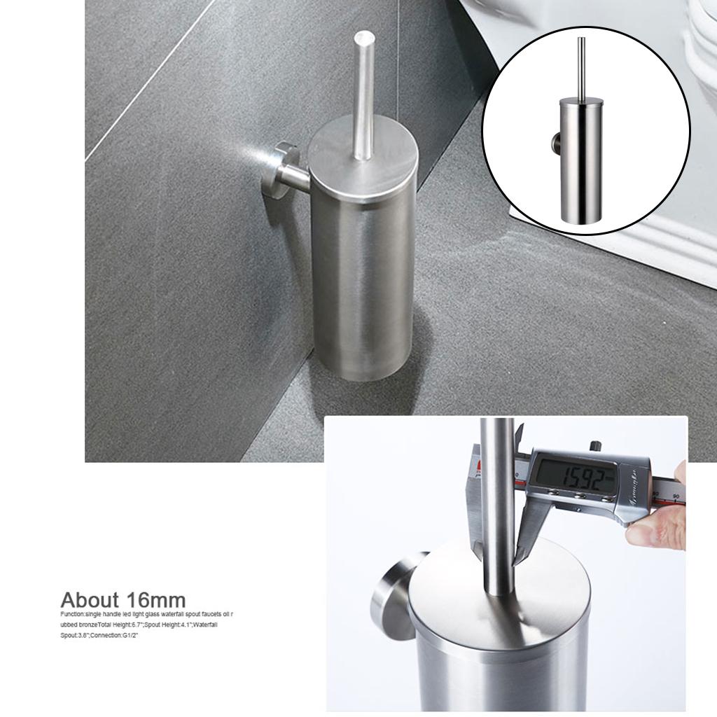 Stainless Steel Toilet Brush Detachable Brush Head for Bathroom Organization