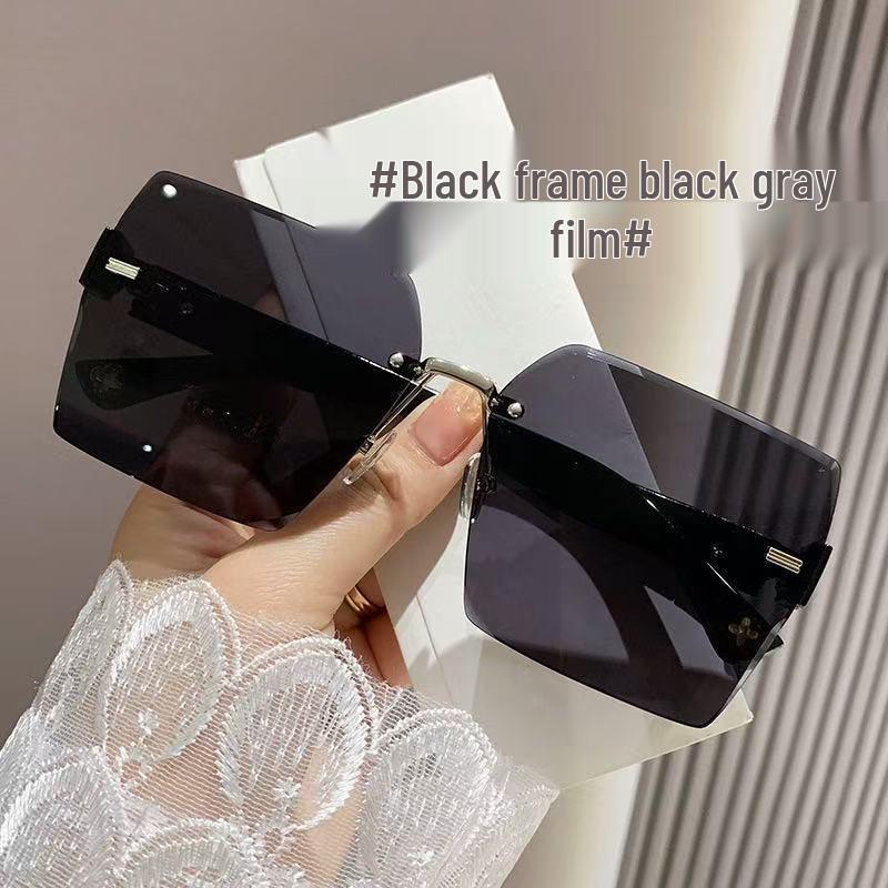 2025 High-End Frameless Two-Tone Gradient Women's Driving Sunglasses – Fashion Trend from Douyin Influencers