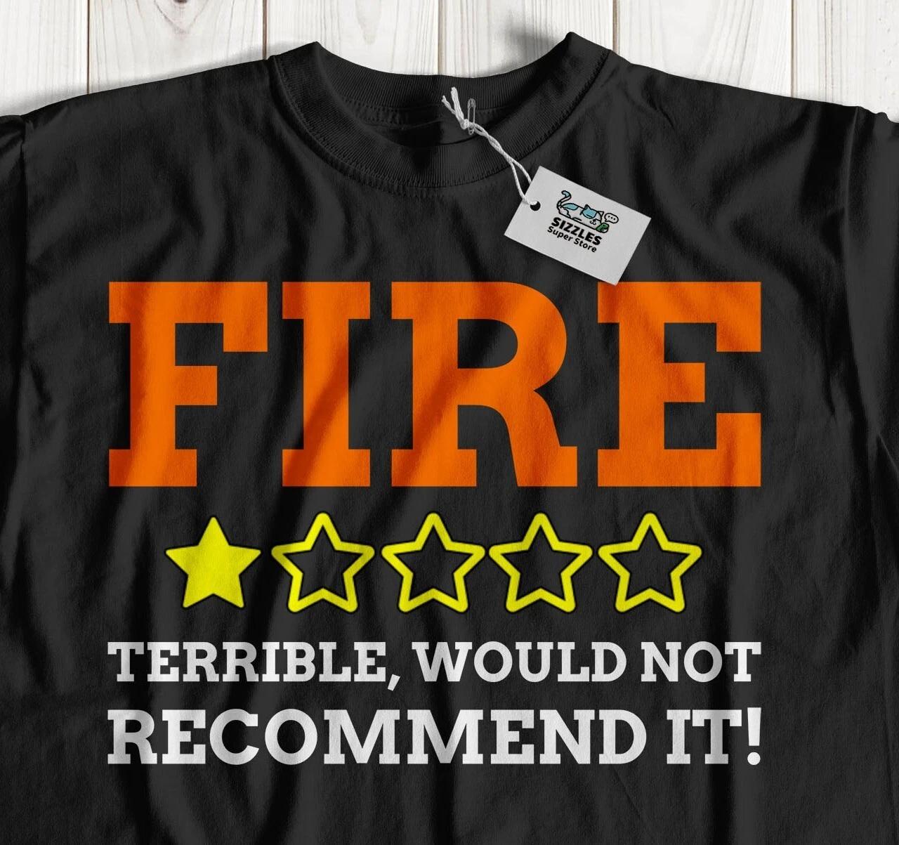 Unisex Funny Fire T-Shirt Fireman, Burn And Firefighter Gifts S
