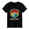 Ice Melts Under Resistance Graphic T-Shirt Unisex Retro Vintage Casual Tee