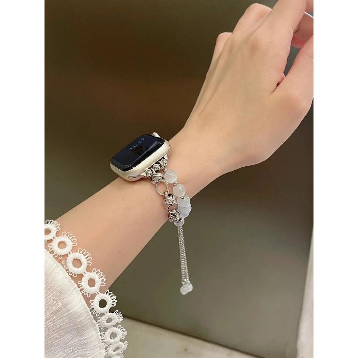 Elegant Beads Link Strap For Apple Watch Band For Women 38mm 40mm 41mm 42mm 44mm 45mm 46mm 49mm