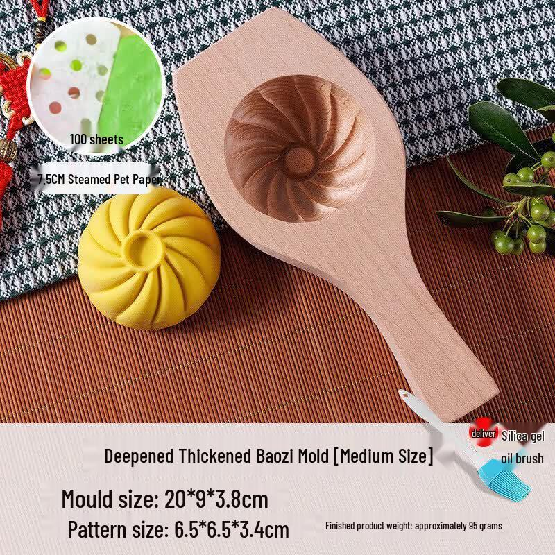 Youluo Wooden Steamed Bun Mold Tool