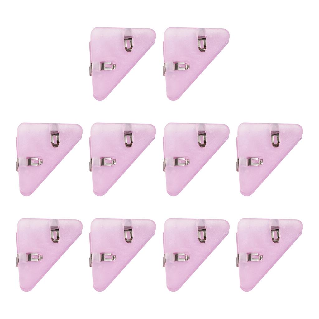 10Pcs 2x1.54Inch Plastic Triangle Clips Multipurpose File Clamp For Documents Photos Cards Offices School Supplies
