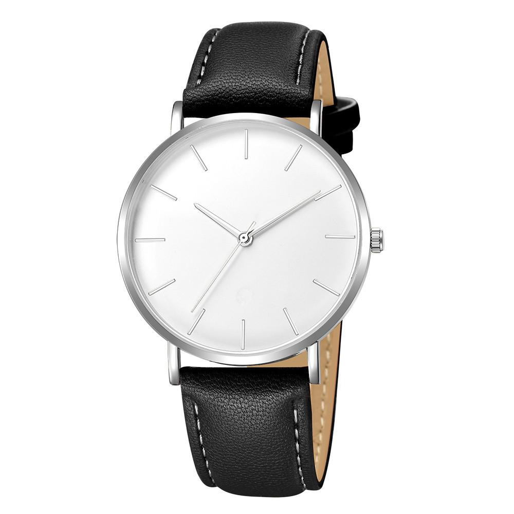 Belt Business Men'S Watch, Fashion Temperament Simple Style Casual Couple Quartz Watch
