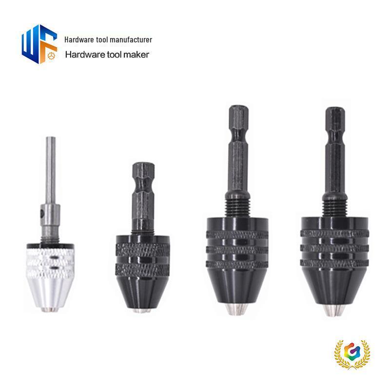 Hex Shank 3-Jaw Chuck 0.3-8mm Mini Drill Conversion Tool for Electric Grinders