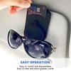 Sunglass Holder for Car Visor,Magnet Sunglasses Holder for car,Leather Car Sunglass Holder,Visor Sunglasses Clip with Storing Glasses Cards