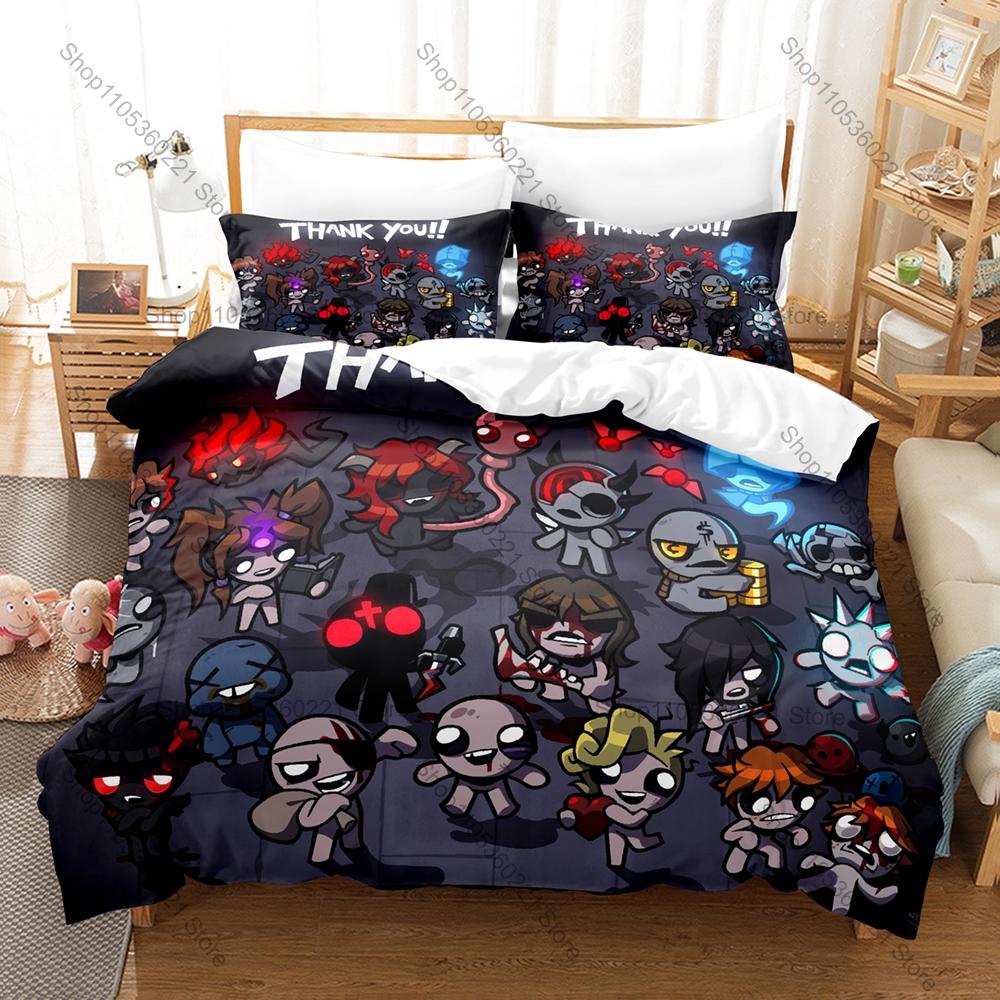 Personality The Binding of Isaac Theme Bedding Set New Duvet Cover Set Home Bedroom Decoration for Gamer Boys Adults