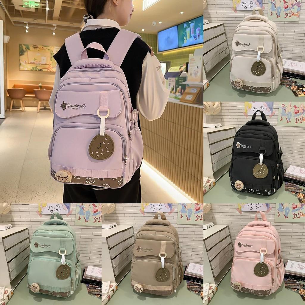 Großer Nylon-Rucksack im Bärenstil mit atmungsaktivem Design für Schule und Universität