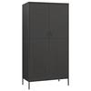 VidaXL Wardrobe Anthracite 90x50x180 Cm Steel