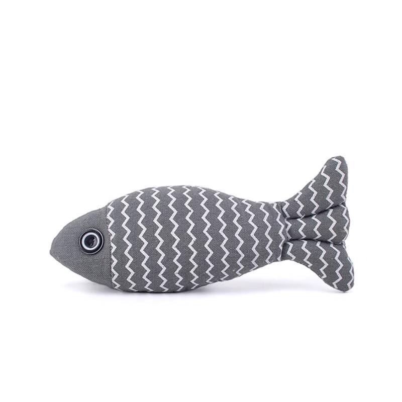 Sanhui Pet Linen Fish Cat Toy