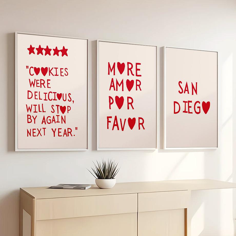 Family Quote Wall Art Posters Love Heart Prints Decoration Nordic Minimalist Picture Canvas Painting Bedroom Living Room Decor