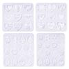 Set of 4 Silicone Pendant Moulds Set Earrings Molds for Football Earrings and Keychains Perfect for Crafting Projects