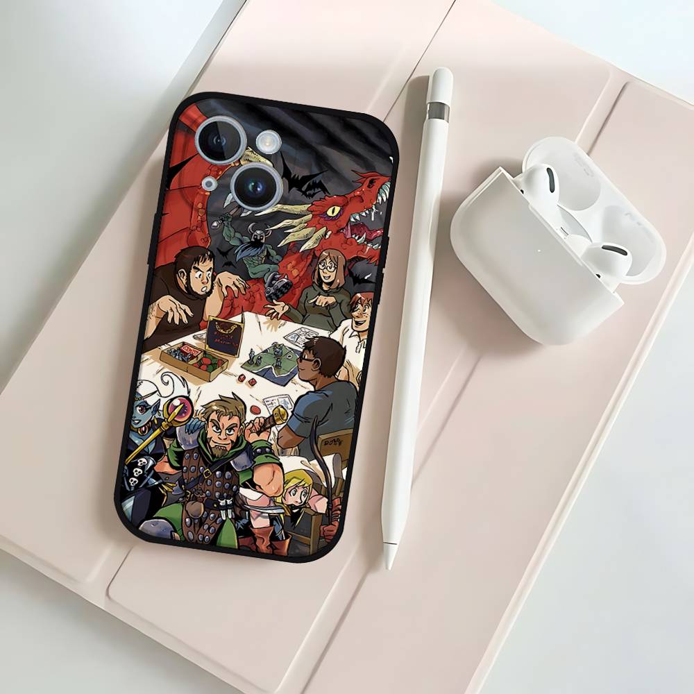 Juego D-dungeons D-dragons D-DNDs Black Phone Case That Fits For IPhone 17,16,15,11,13,14 Pro Max,Plus,X,Xr,Xs Max,13Mini