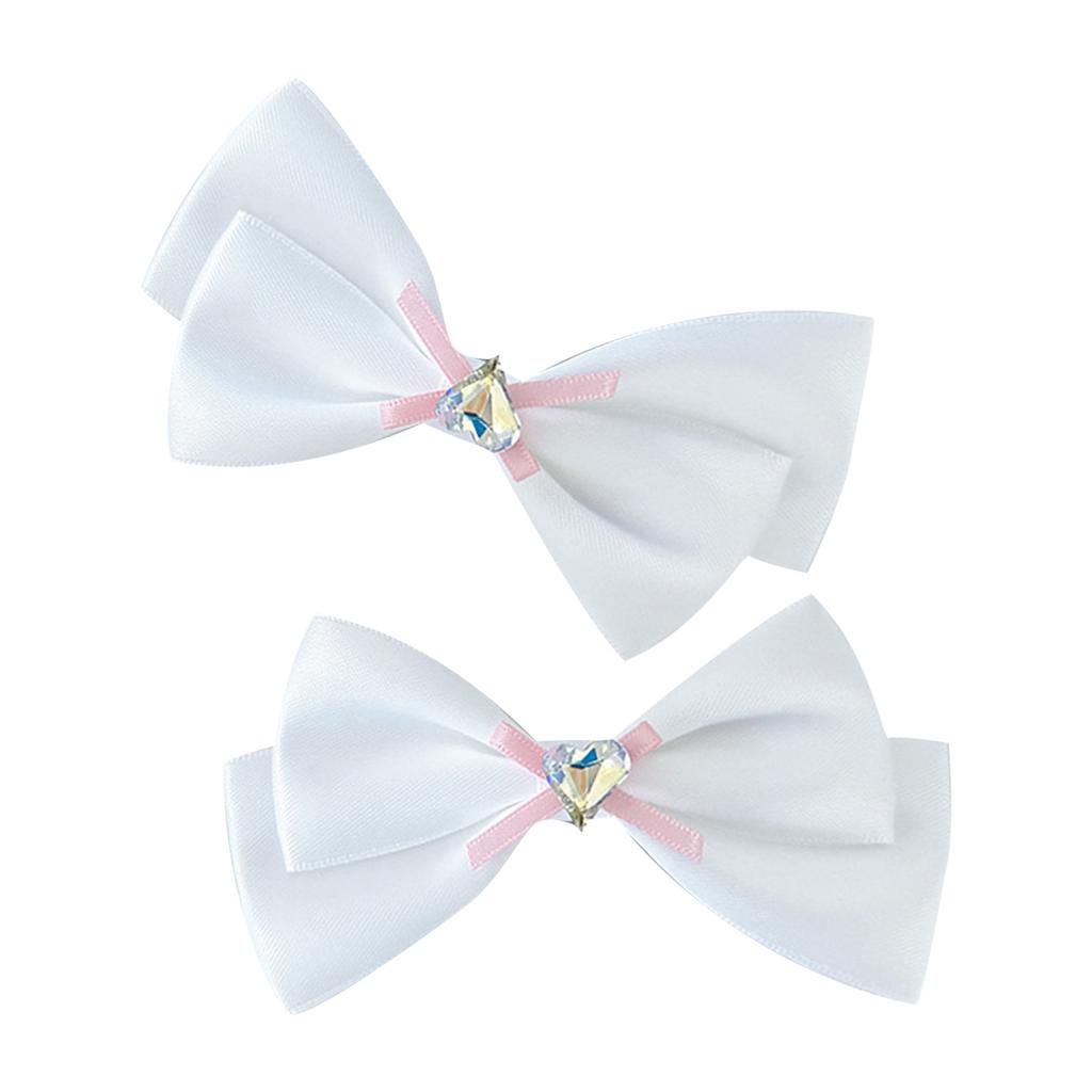 Ribbon Bow Hair Clip 2000s Style Side Clip Bow Diamante Gothic Bow Style Large Bowknot Balletcore Large Size