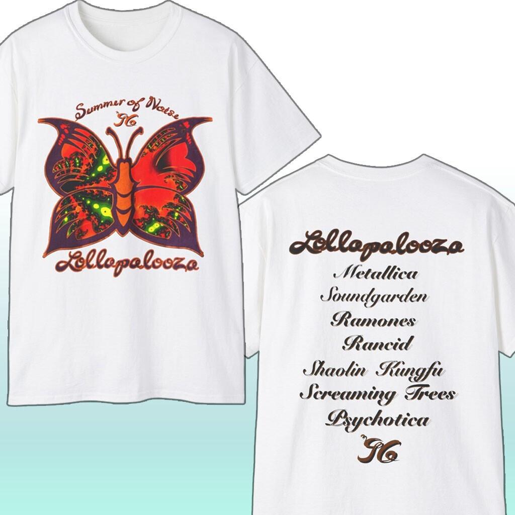 2 sides Summer of Noise Lollapalooza Shirt Classic white S-5XL E1536 XXXXL