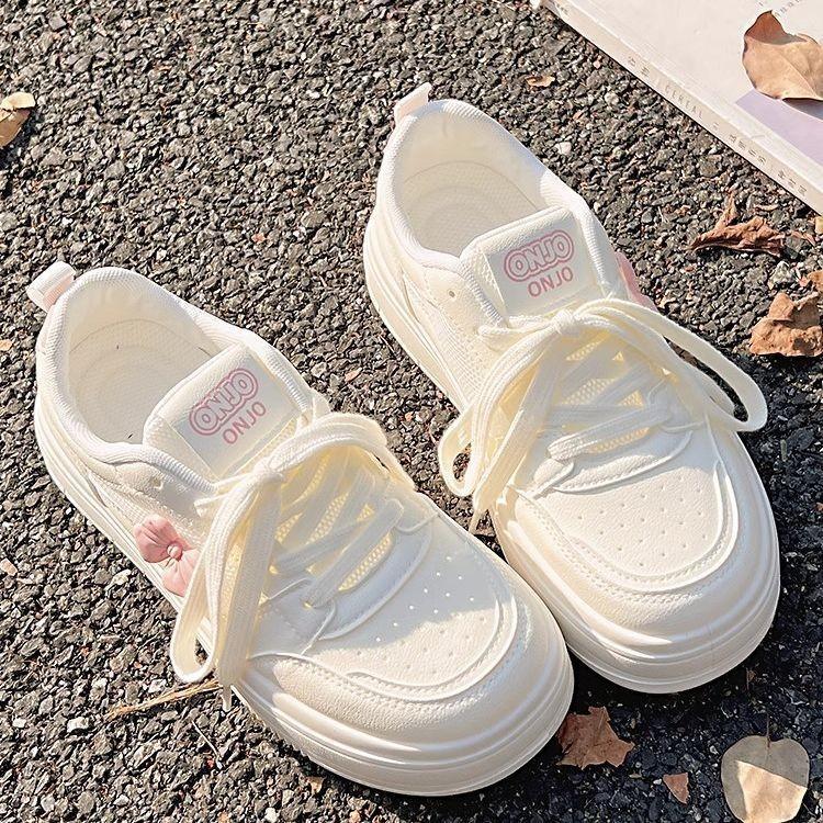 Summer mesh breathable little white shoes women's 2025 new bow with skirt shoes campus style sports board shoes