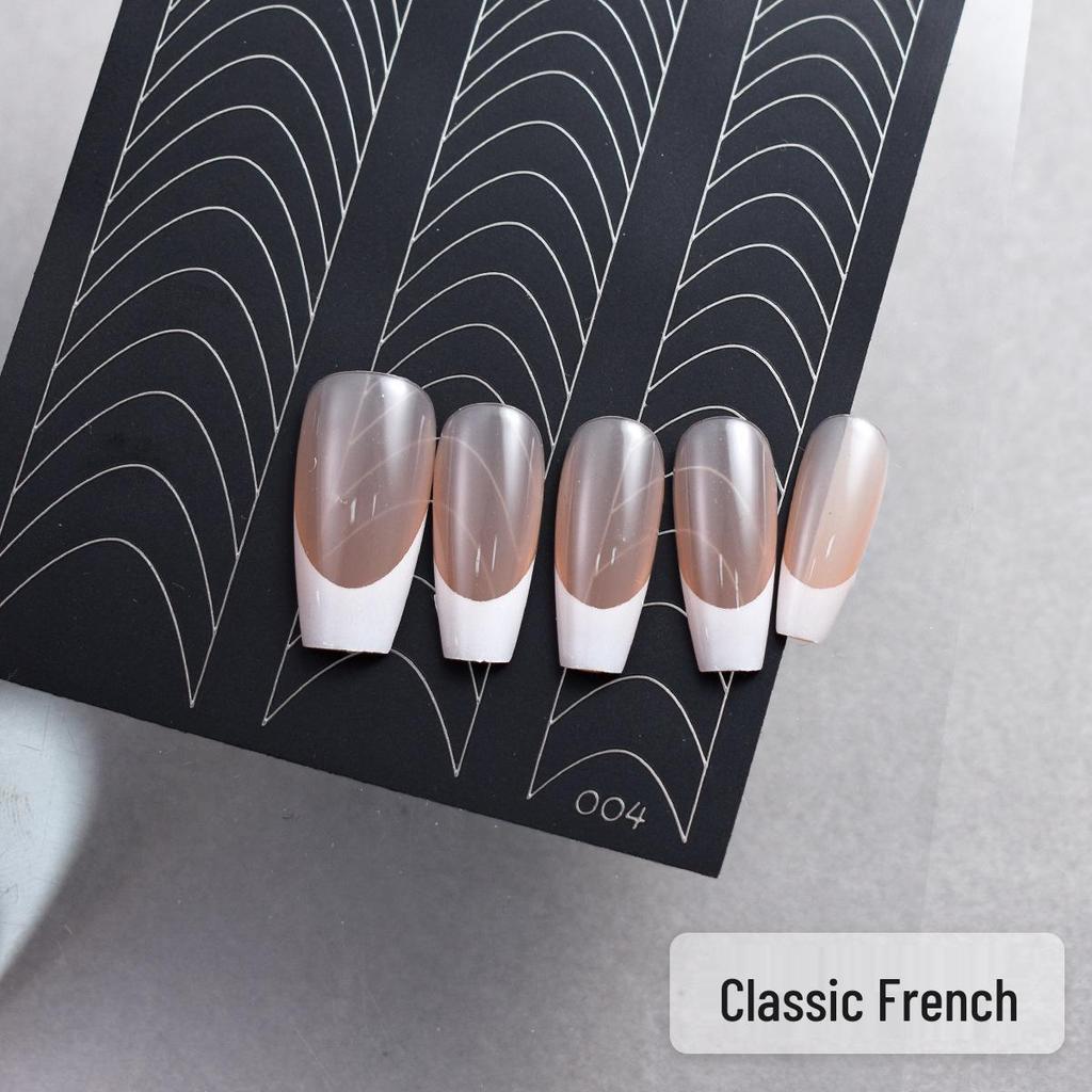Snowflake Nail Art Stencil Stickers - Christmas French Ombre Airbrushing Decals