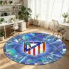 Atletico Madrid Printed Round Crystal Velvet Rug Soft Non Slip Floor Carpet For Bedroom Holiday Gift