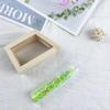 1pc- Modern Glass Vase with Wooden Stand, Round Test Tube Style Flower Vase, Greenery Hydroponic Planter for Living Room Decor