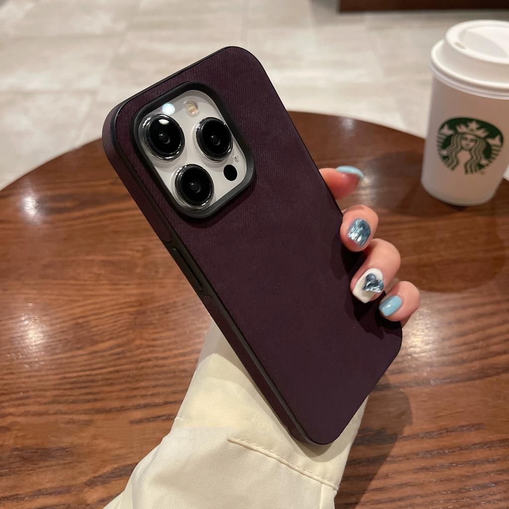 Luxury Matte Soft Leather Phone Case For iPhone 15 14 13 12 11 Pro Max Lens Protection Shockproof Silicone Cover