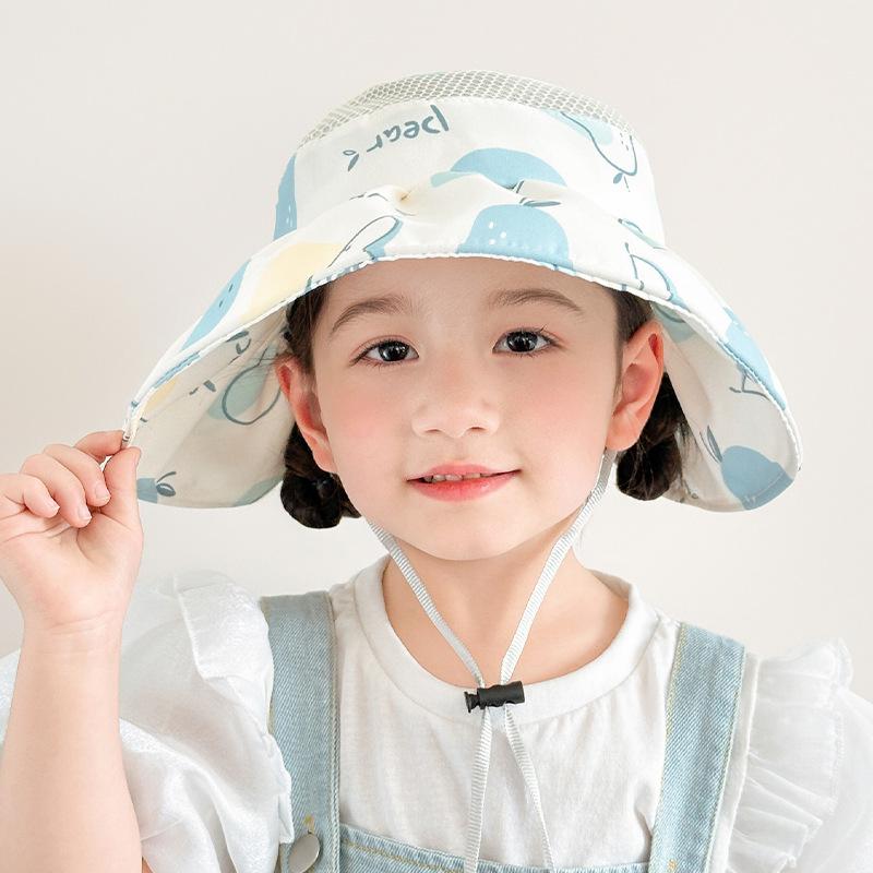 New Children's Sun Protection Hat Summer Children's Sun Hat Empty Top Outdoor Boys and Girls' UV Hat Sun Protection Hat