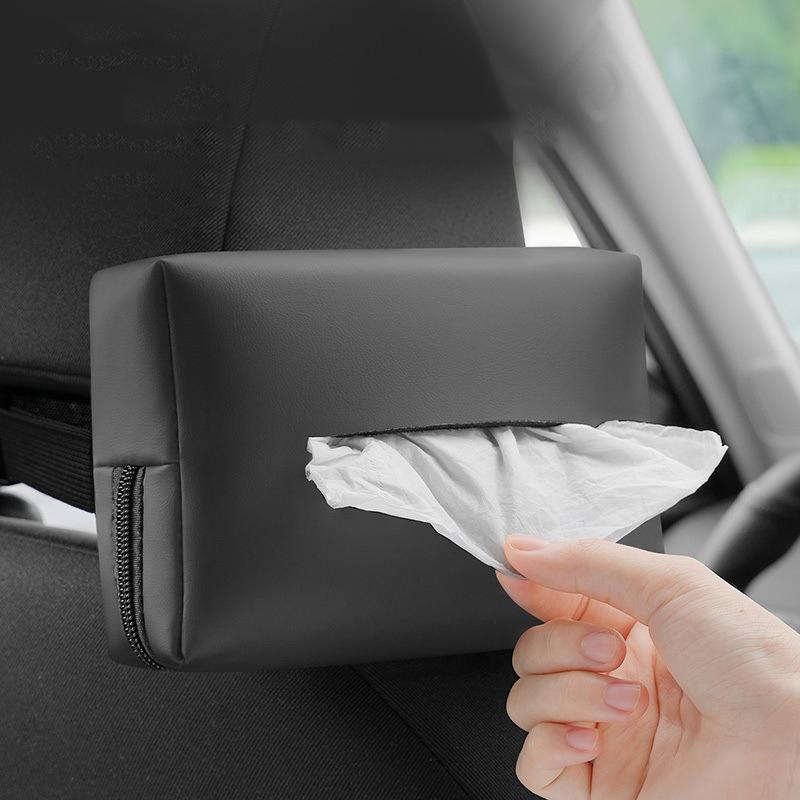 Car Tissue Box, Sunshade Seat Backrest Suspension Tissue Box, Car Armrest Box, Tissue Storage Box, Car Storage And Organization