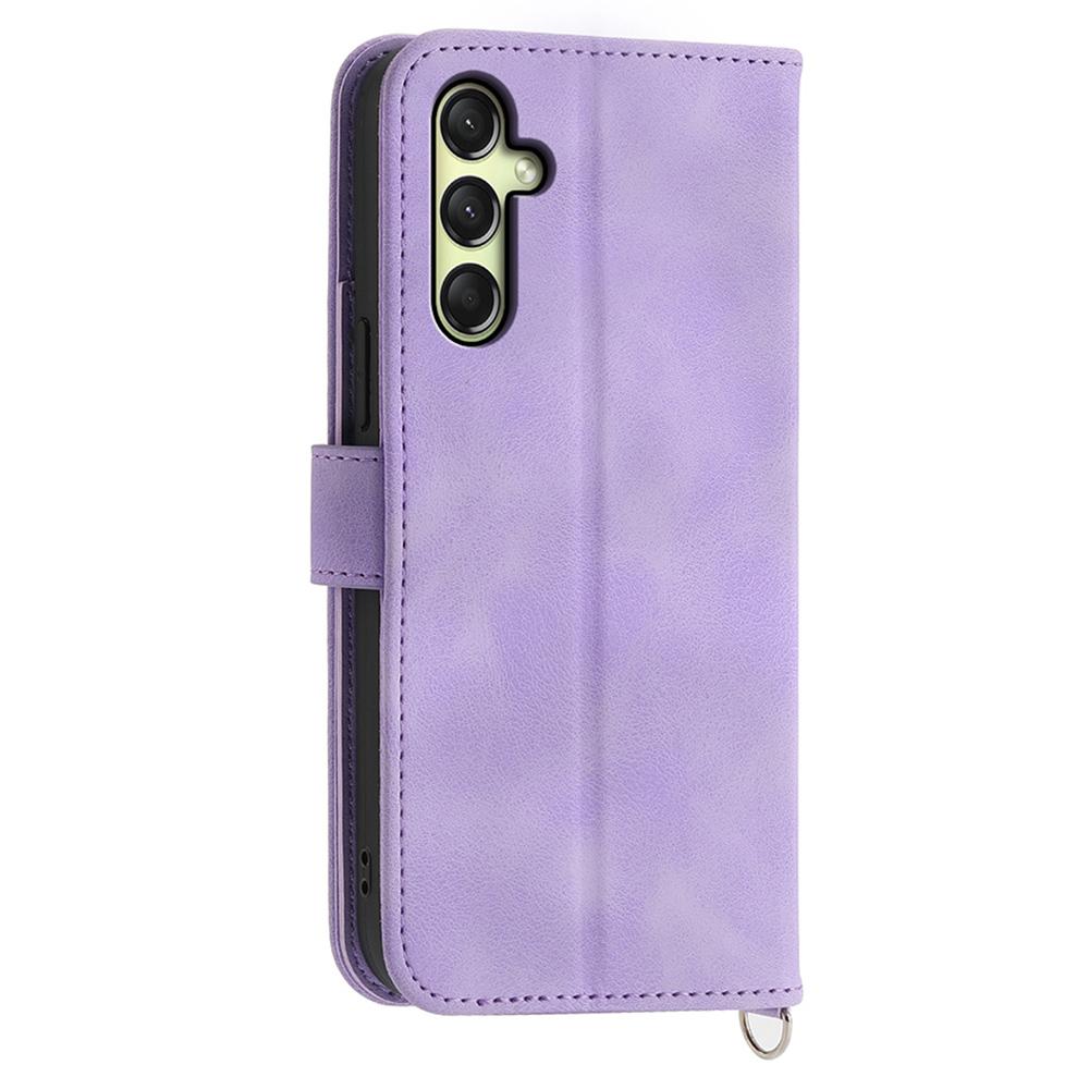 For Samsung Galaxy A36 5G Case Flower Pattern PU Leather Wallet Phone Cover with Strap