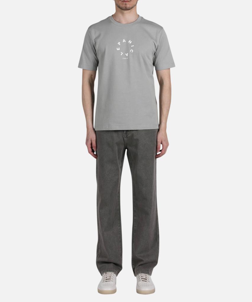 PANICALE Grey Stone Washed Straight Jeans