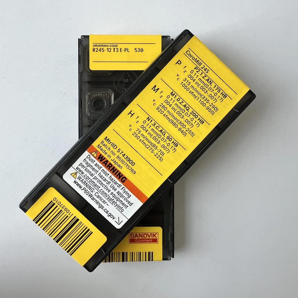 Original Sandvik / R245-12T3E-PL 530 /CNC lathe carbide blade tool 10 Pcs