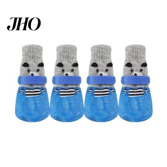 Waterproof Dog Boots 4Pcs Shoes Pet for Winter Snow Walking Secure Fit Paw Covers Anti-Slip Protectors Small Medium Large
