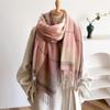 British Classic Australian Scarf - Vintage Striped Winter Warmth Windproof  Scarf for Men and Women,Tassel Edges, Soft Texture